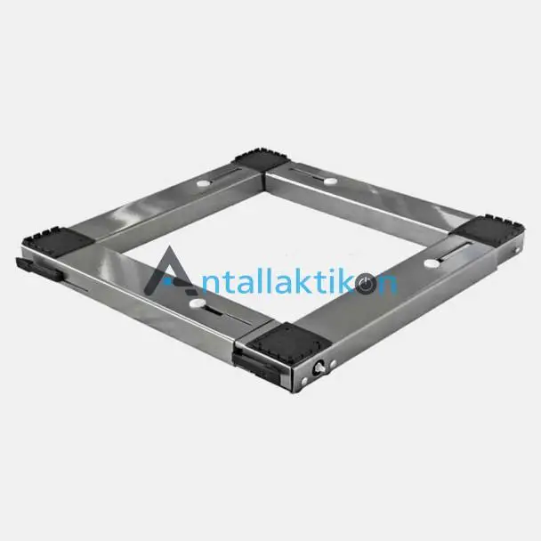 Βάση κουζίνας , πλυντηρίου , ψυγείου με ρόδες inox τετράγωνη (ρυθμιζόμενη)