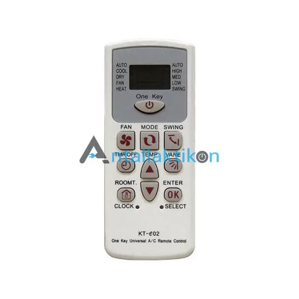 Τηλεχειριστήριο κλιματιστικού ΚΤ-Ε02 4000ΚΑ UNIVERSAL με 4000 κωδικούς και αυτόματο ψάξιμο