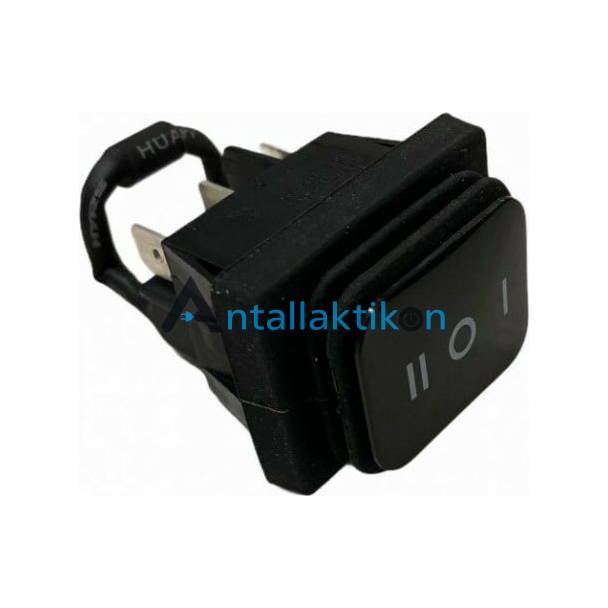 Διακόπτης φραπιέρας 3 θέσεων ON-OFF-ON 6 Επαφών JOHNY AK2, AK/2-2T Original