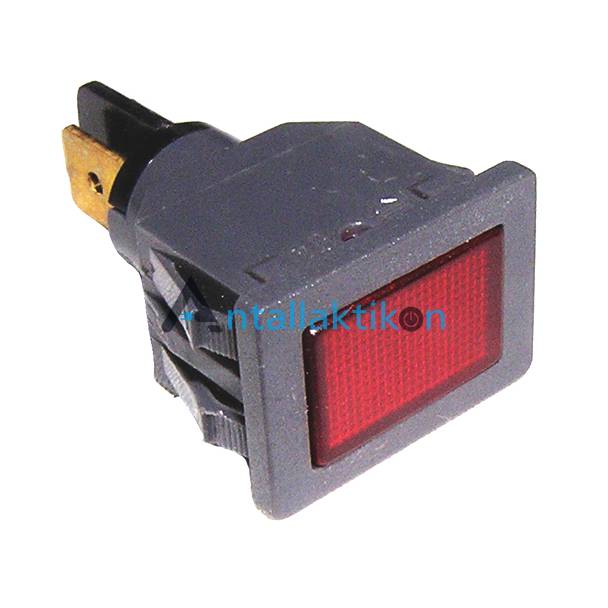 Λαμπάκι ενδεικτικό κόκκινο πρεσοσιδήρου JURO-PRO 800