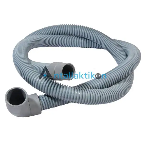 Σωλήνας σπιράλ αποχέτευσης νερού πλυντηρίου ρούχων / πιάτων 3,00m με γωνία (τρύπες 19mm & 22mm) Γενικής Χρήσης