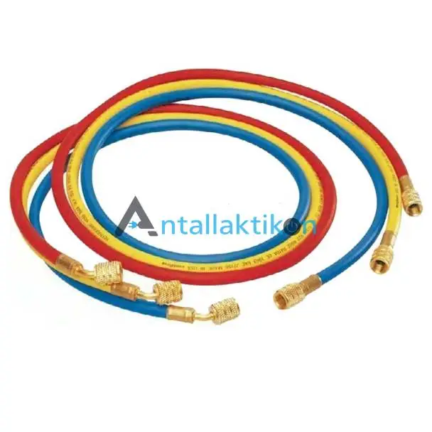 Λάστιχο μετάγγισης-πληρώσεως φρέον 1τεμ. 1,5m με άκρα 1/4' x 1/4' R134