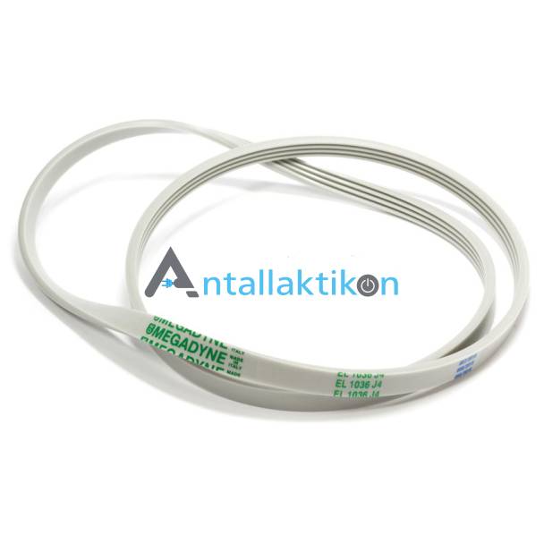 Ιμάντας ραβδωτός πλυντηρίου ρούχων 1036 J4 EL διάφανος Γενικής Χρήσης 49cm