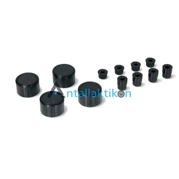 Κομβία -κουμπιά  κουζίνας σετ 4 τεμαχίων μαύρο χρώμα, Γενικής Χρήσης