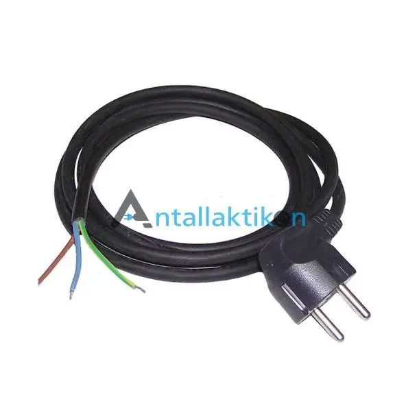 Καλώδιο 3x1 1,5m μικροσυσκευών μαύρο Γενικής Χρήσης