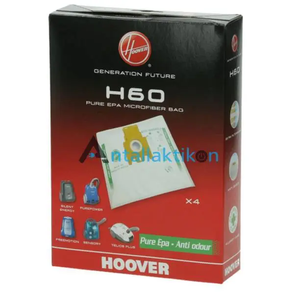 Σακούλες σκούπας HOOVER H60 TELIOS PLUS, SENSORY, FREEMOTION, PUREPOWER, SILENT ENERGY πάνινες Original