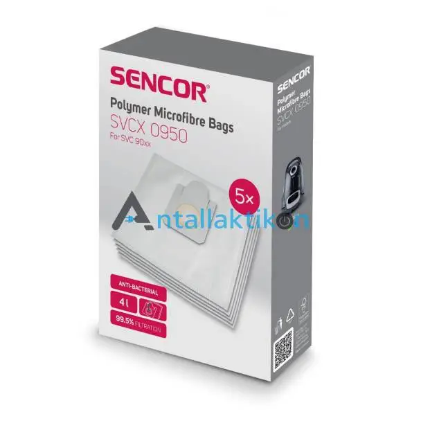 Σακούλες ηλεκτρικής σκούπας  SENCOR SVC 9000 πάνινες 5 τεμ