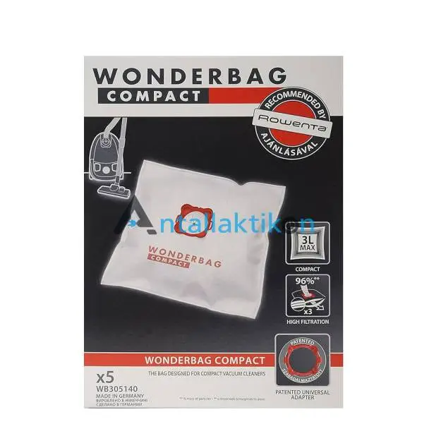 Σακούλες σκούπας ROWENTA R044901/410 WONDERBAG Original WB305140 πάνινες