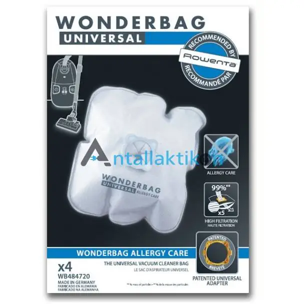 Σακούλες σκούπας ROWENTA R044901/410 WONDERBAG Original WB484740 πάνινες