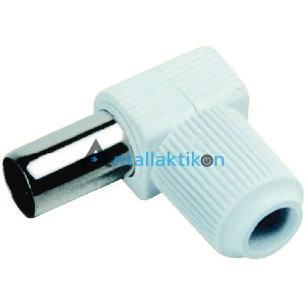 Βύσμα καλωδίου κεραίας τηλεόρασης θηλυκό γωνία 9.5mm