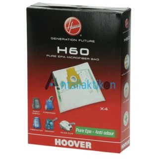 Σακούλες σκούπας HOOVER H60 TELIOS PLUS, SENSORY, FREEMOTION, PUREPOWER, SILENT ENERGY πάνινες Original