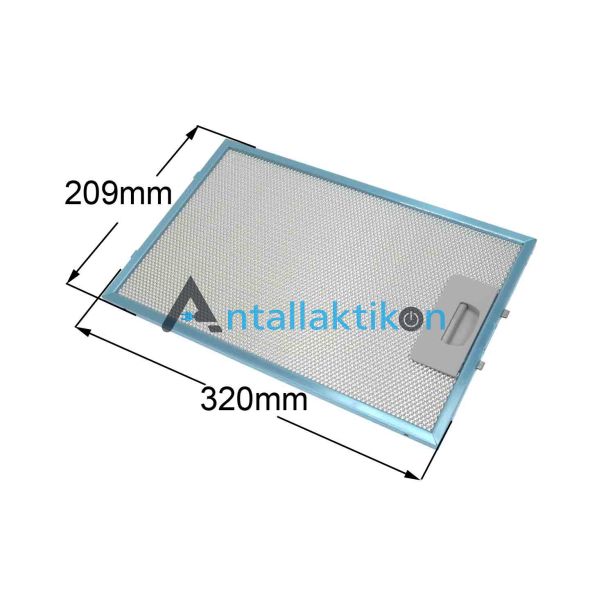 Φίλτρο μεταλλικό απορροφητήρα  ΤΕΚΑ DM70 21 X 32cm Original