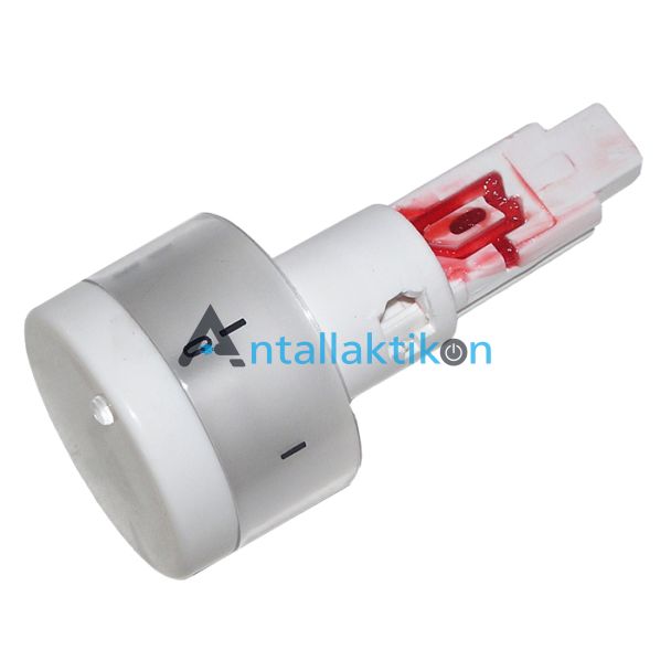 Κουμπί εστίας κουζίνας PITSOS / SIEMENS / BOSCH 7 θέσεων πατητό Pop λευκό 23811, 068391, 00068391, 212102