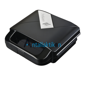 Τοστιέρα γκριλ 2 θέσεων 750W με αντικολλητική επίστρωση μαύρη PRIMO PRSM-40443