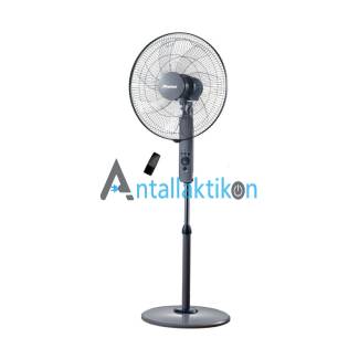 Ανεμιστήρας ορθοστάτης 65W με τηλεχειριστήριο 45cm, 7-φτερά γκρί PRSF-80656 PRIMO