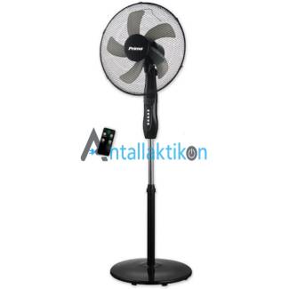 Ανεμιστήρας ορθοστάτης 50W με τηλεχειριστήριο 40cm, 5-φτερά μαύρος PRSF-80719 PRIMO