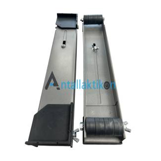 Βάση κουζίνας / πλυντηρίου / ψυγείου με ρόδες inox σετ (ρυθμιζόμενη)