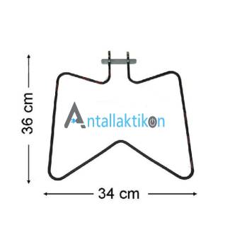 Αντίσταση φούρνου κουζίνας INDESIT / ARISTON  4120102833 C00105311 C00106843 482000079115 34.5 x 36cm