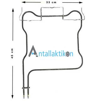 Αντίσταση γκριλ κάτω μέρος Ι 1150W 230V 33x42cm λοξό λαμάκι ARISTON / IΝDEZIT 481010868077, C00480880, C00526531