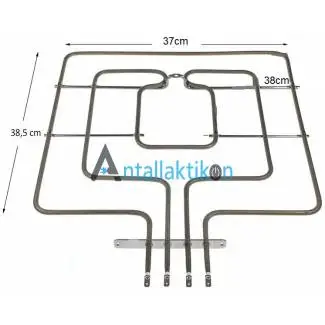 Αντίσταση φούρνου κουζίνας SIEMENS / BOSCH / NEFF 00776188  άνω μέρος 2700W (1000+1700) 37x38,5 cm με λαμάκι