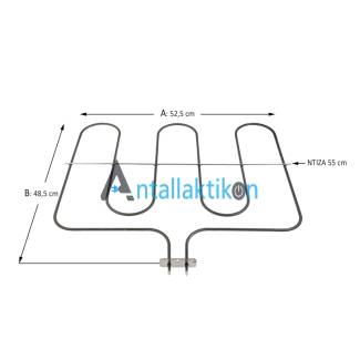 Αντίσταση κάτω μέρος φούρνου κουζίνας 48.5x52.5cm 1700W, 220V MIELE