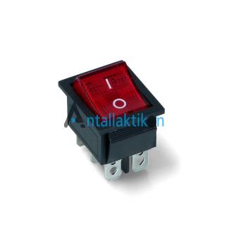 Διακόπτης on-off mini με φως 16Α 220V