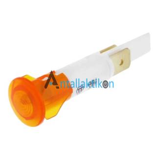Ενδεικτική λυχνία 10mm πορτοκαλί με κλιπς  Smeg / Γενικής Χρήσης