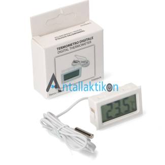 Θερμόμετρο ηλεκτρονικό με μπαταρία -50°C έως +70°C λευκό