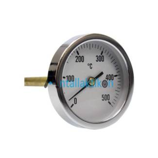 Θερμόμετρο ξυλόφουρνου 0-500oC με πούρο 10cm, Φ50, μεταλλικό με βίδα