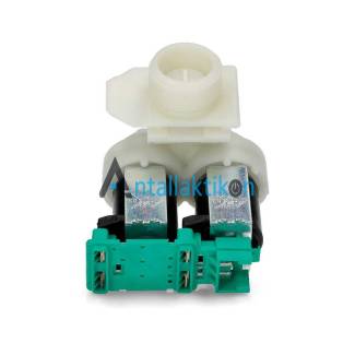 Βαλβίδα εισαγωγής νερού πλυντηρίου ρούχων II (διπλή) Φ10mm 180° ευθεία με φυσέτα  00174261