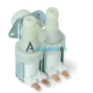 Βαλβίδα εισαγωγής νερού πλυντηρίου PITSOS / SIEMENS / BOSCH , διπλή Φ14mm 90° γωνία , 060774, 00060774, 50269349002