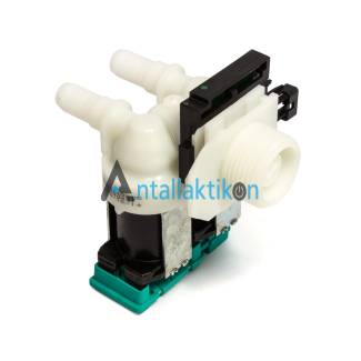 Βαλβίδα II (διπλή) Φ10mm 180° ευθεία με φυσέτα, εισαγωγής νερού πλυντηρίου ρούχων PITSOS / SIEMENS / BOSCH 00606001