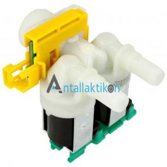 Βαλβίδα II (διιπλή) 180° Φ10mm εισαγωγής νερού πλυντηρίου ρούχων με πλακέτα PITSOS / BOSCH / SIEMENS 10010823, 10031936, 0062652