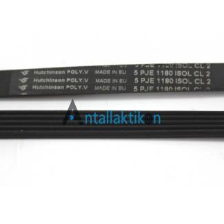 Ιμάντας πλυντηρίου ρούχων 1180 5PJE ραβδωτός μαύρος