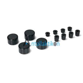 Κομβία -κουμπιά  κουζίνας σετ 4 τεμαχίων μαύρο χρώμα, Γενικής Χρήσης