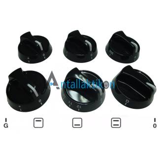 Κουμπιά σετ μαύρα κουζίνας φούρνου Γενικής Χρήσης