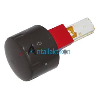 Κουμπί εστίας κουζίνας ELCO 7 θέσεων πατητό POP μικρό καφέ