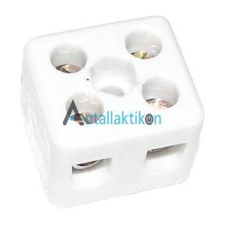 Κλέμενς πορσελάνης διπλή Φ6mm