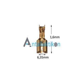 Ακροδέκτης κως θηλυκός 6,35mm 100τεμ